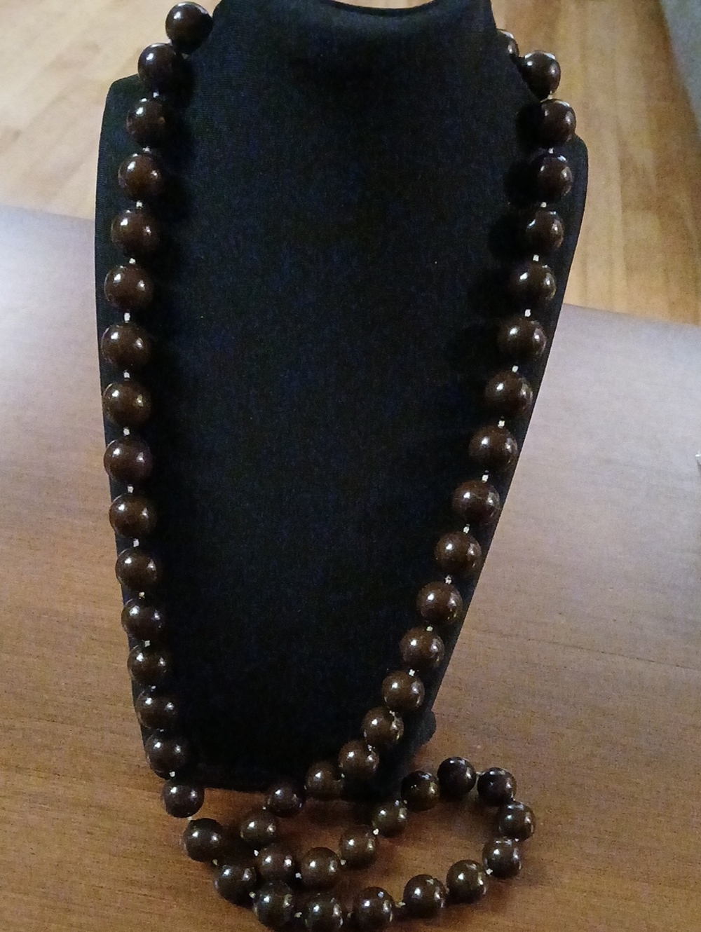 Classic Dark Brown Beaded Necklace - Women Jewelry